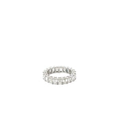 18k White Gold 4.32ct F VS2 Emerald Cut Diamond Eternity Ring